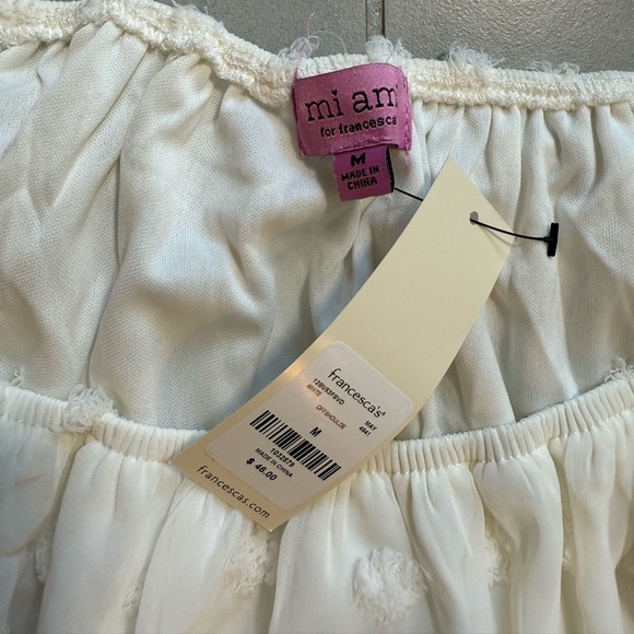 Francesca's Collections White Off Shoulder Ruffled Top - Picture 5 of 7